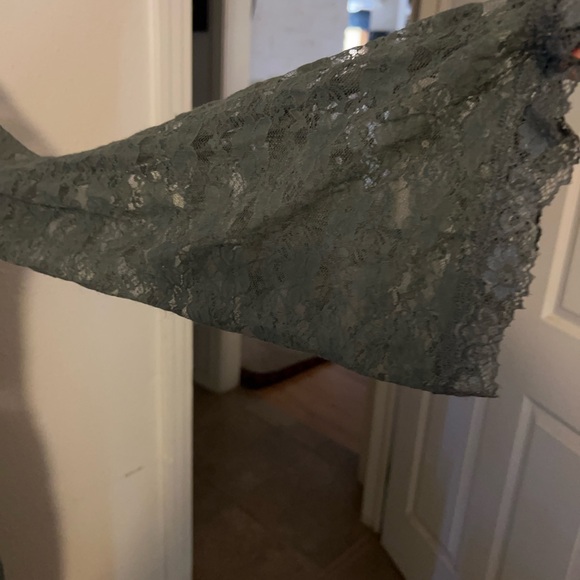 FREE PEOPLE Forest Green Lace Long Sleeve Dress. TRULY STUNNING!! - Picture 3 of 8